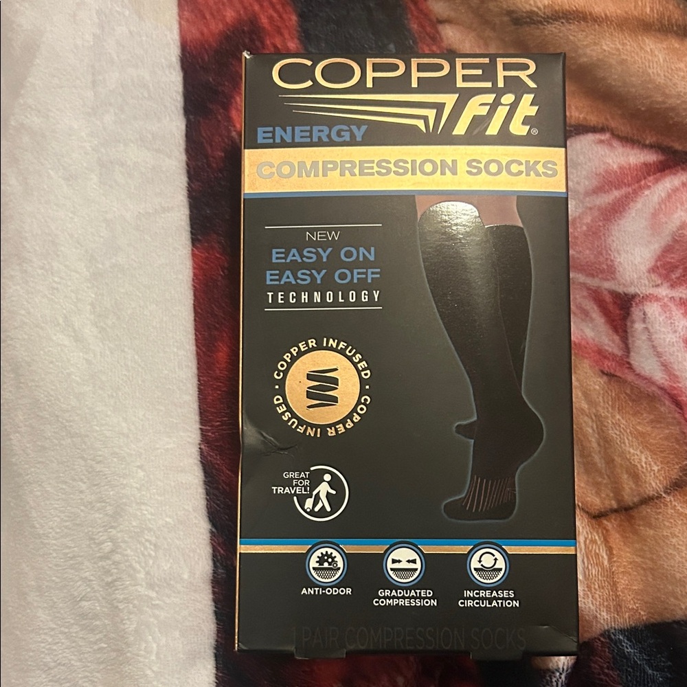 Copper Fit Black Compression Socks